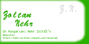 zoltan nehr business card